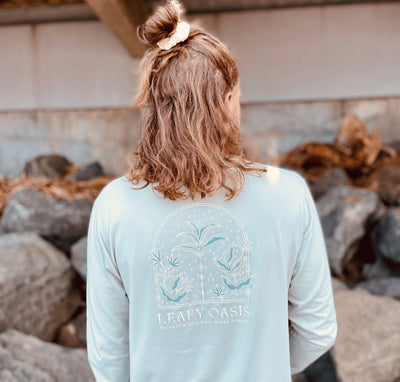 T - Shirt Manches Longues «Leafy Oasis» - Dérive ecobrand