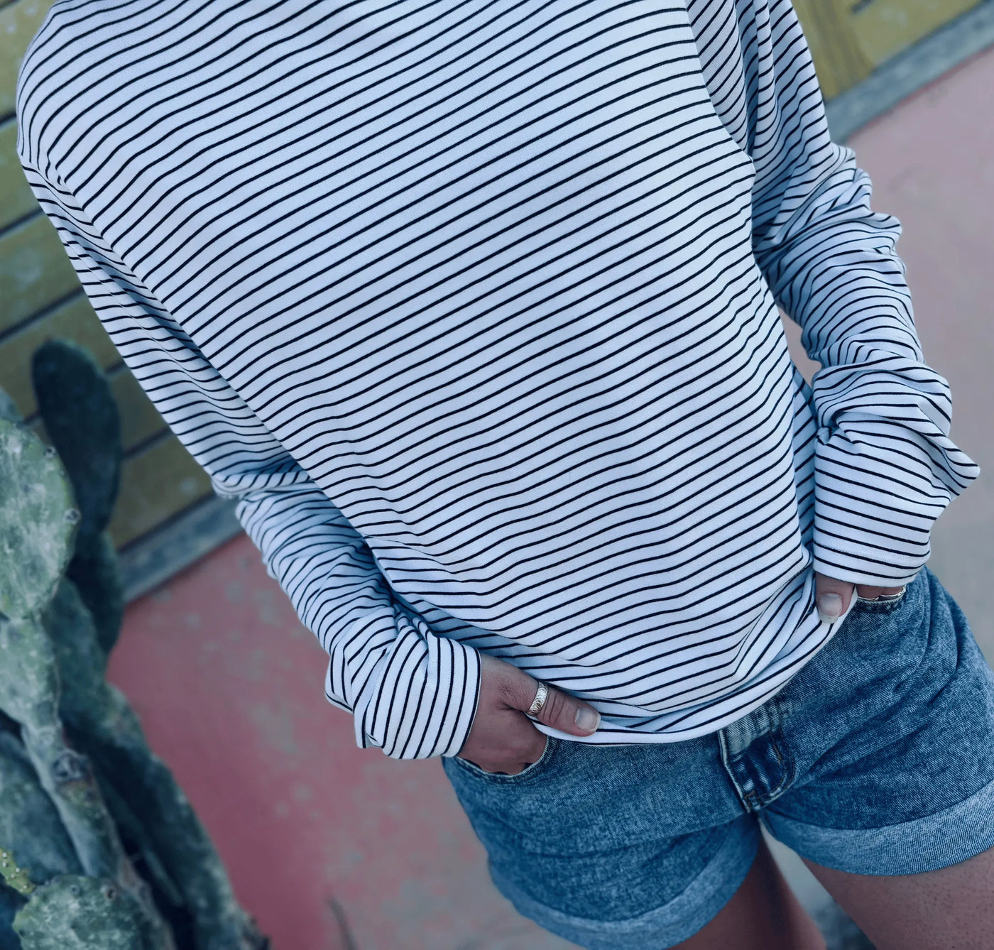 T-Shirt manches longues «Black & White» - Dérive ecobrand