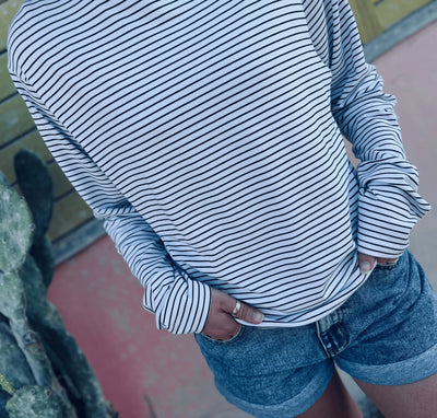 T-Shirt manches longues «Black & White» - Dérive ecobrand