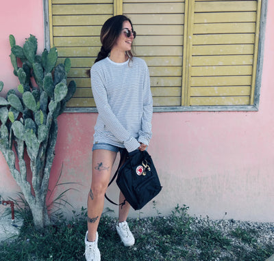 T-Shirt manches longues «Black & White» - Dérive ecobrand