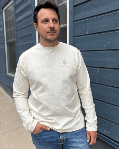 T-Shirt Manches Longues «Marée Basse» - Ivoire - Dérive ecobrand