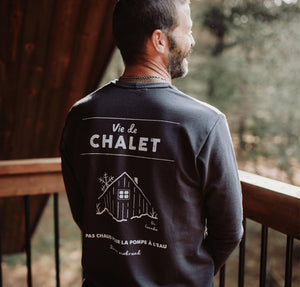 Crewneck «Vie de chalet» - Taupe - Dérive ecobrand
