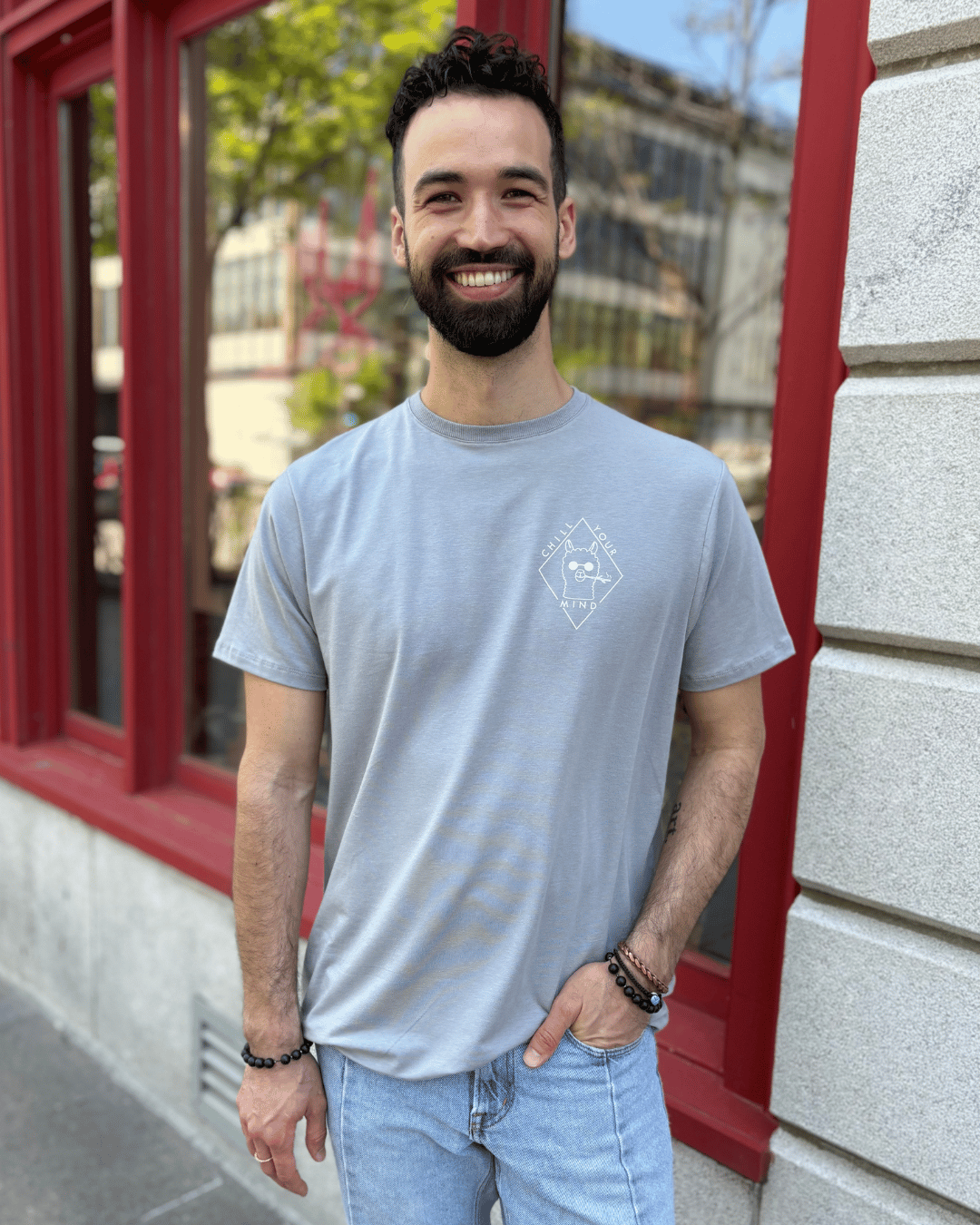 T-shirt «Chill your mind» - Gris acier - Dérive ecobrand
