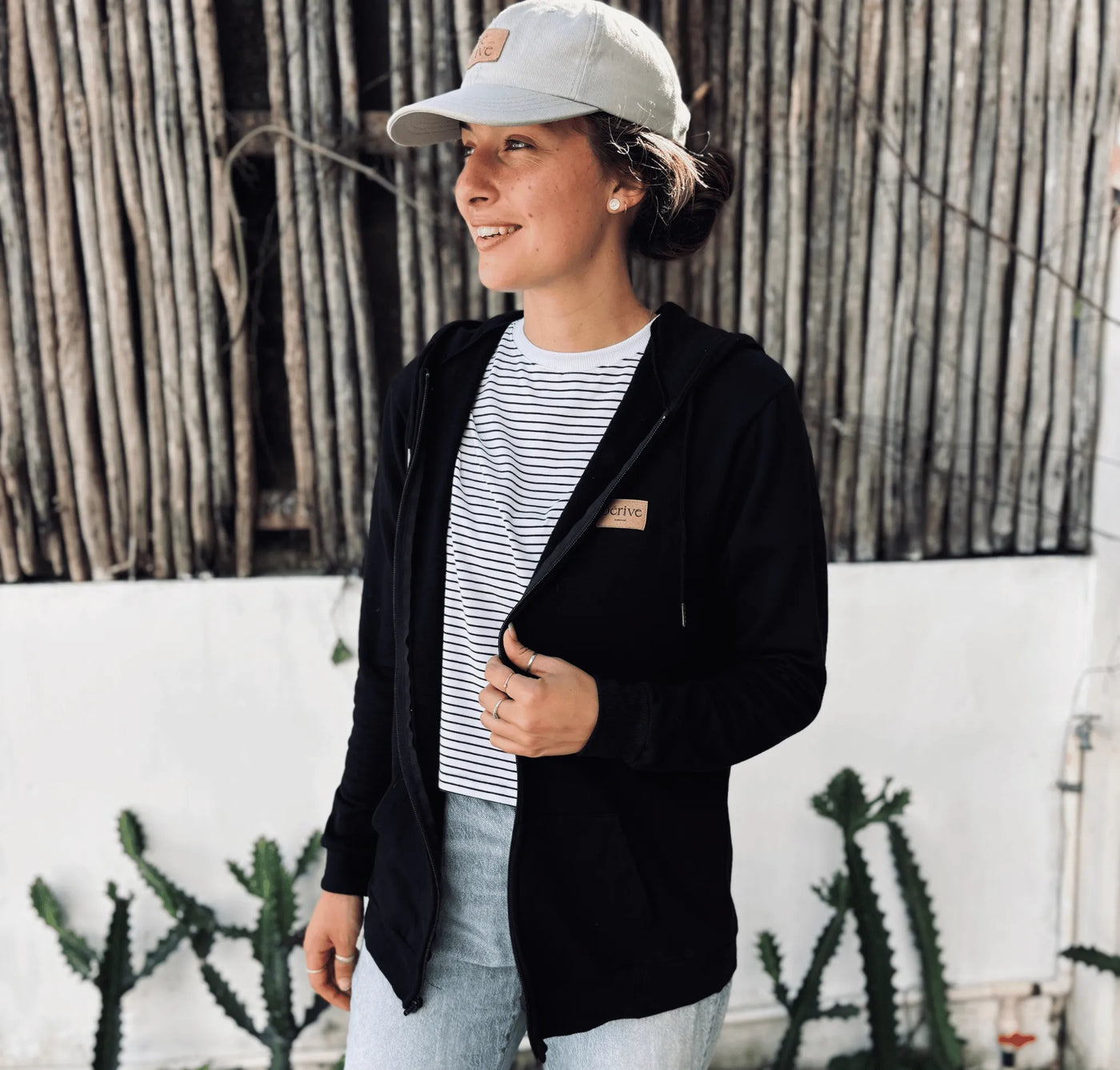 T-shirt crop top bambou «Black & White» - Dérive ecobrand