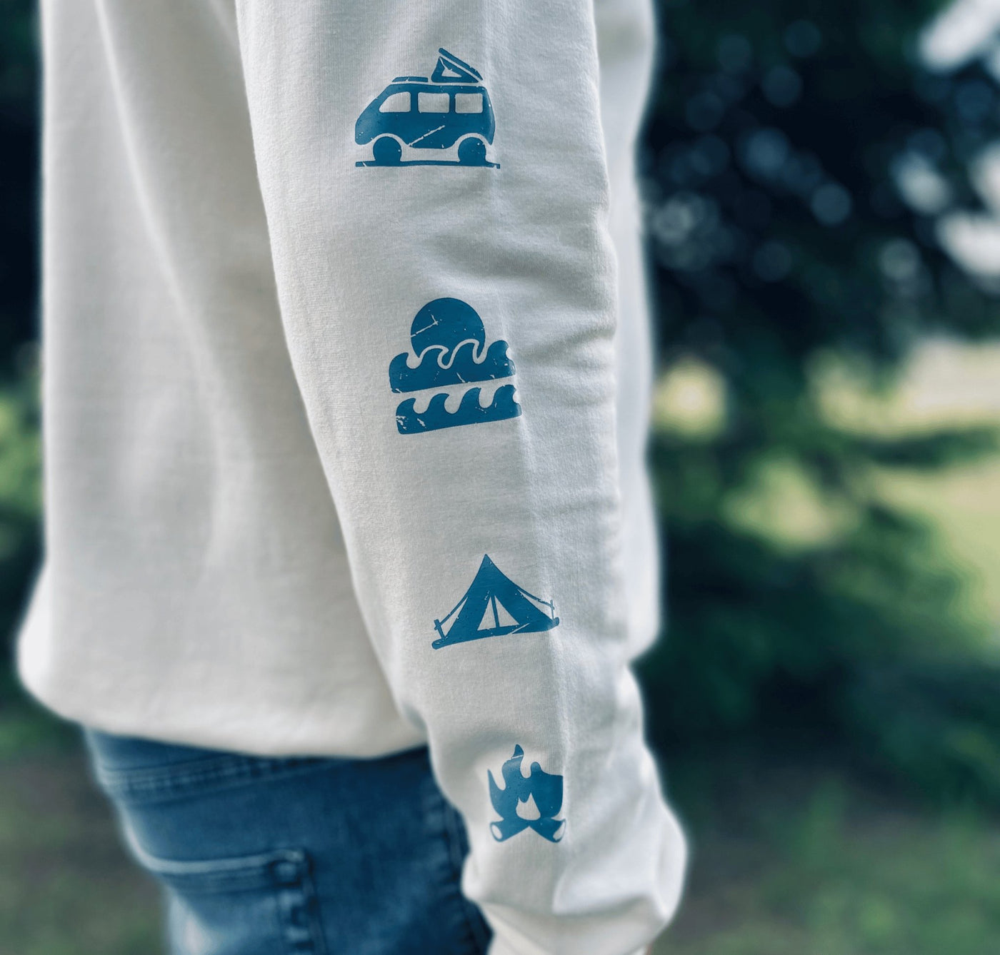 Crewneck «Camping Season» - Ivoire - Dérive ecobrand