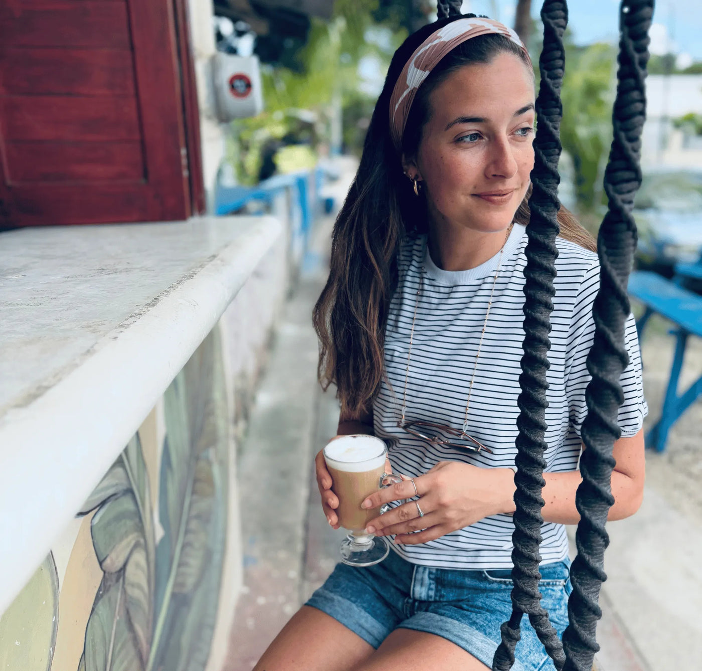 T-shirt crop top bambou «Black & White» - Dérive ecobrand