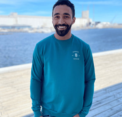 Crewneck «Marée Basse» - Couleur Turquoise - Dérive ecobrand