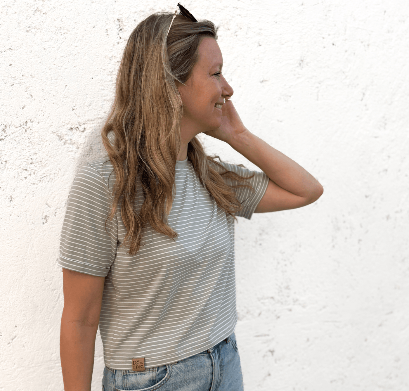 T-shirt crop top bambou «Lichen» - Dérive ecobrand