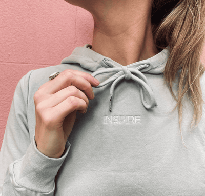 Hoodie Femme Crop Top «Inspire» de Collection Derive ecobrand
