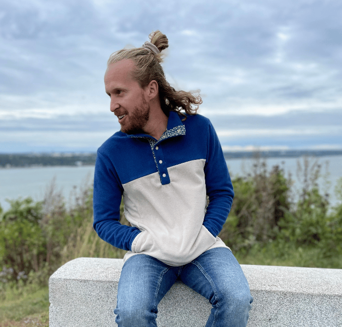 Fleece Bleu Royal - Pour hommes par Dérive ecobrand.