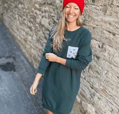 Tunique Hiver Bambou Fleece - Confort et élégance festifs pour femmes par Dérive ecobrand
