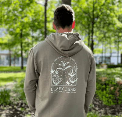 Hoodie 'Leafy Oasis' par Derive ecobrand - Hoodie Homme en bambou